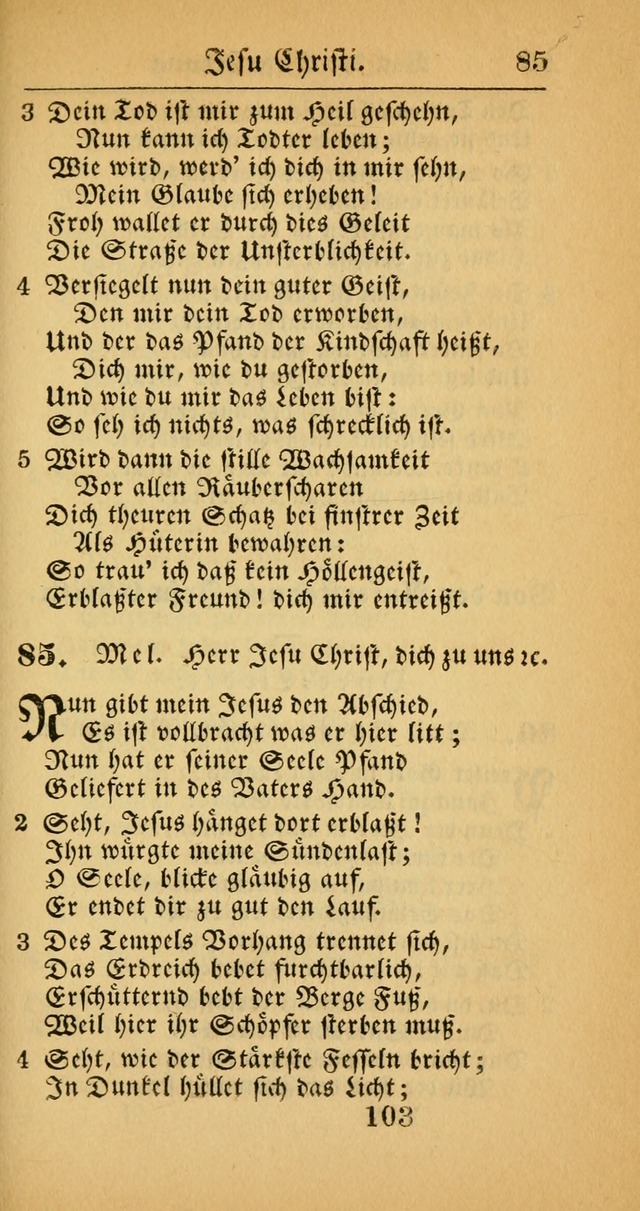 Evangelisches Gesangbuch: oder eine sammlung geistreicher lieder zum gebrauch der Evangelischen Gemeinscaft und aller heilsuchenden seelen  (4th und verb. Aufl.) page 105