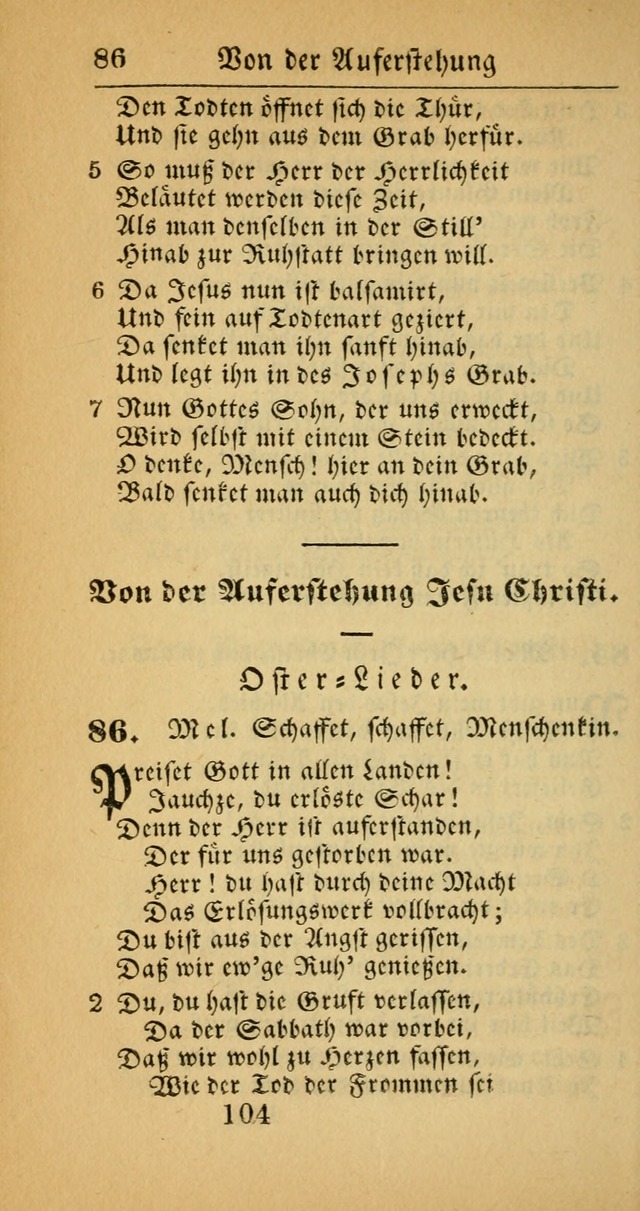 Evangelisches Gesangbuch: oder eine sammlung geistreicher lieder zum gebrauch der Evangelischen Gemeinscaft und aller heilsuchenden seelen  (4th und verb. Aufl.) page 106