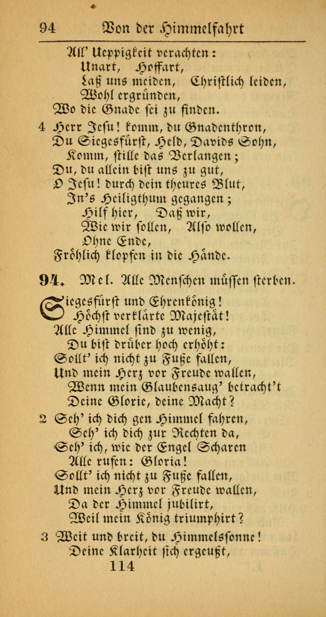 Evangelisches Gesangbuch: oder eine sammlung geistreicher lieder zum gebrauch der Evangelischen Gemeinscaft und aller heilsuchenden seelen  (4th und verb. Aufl.) page 116