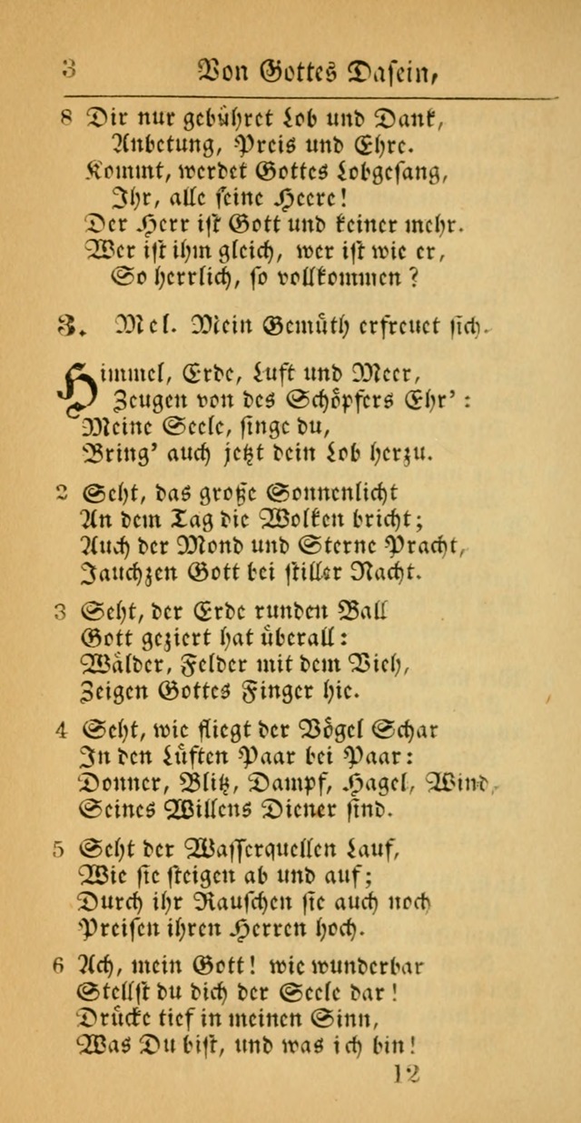 Evangelisches Gesangbuch: oder eine sammlung geistreicher lieder zum gebrauch der Evangelischen Gemeinscaft und aller heilsuchenden seelen  (4th und verb. Aufl.) page 12