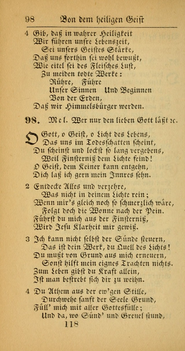 Evangelisches Gesangbuch: oder eine sammlung geistreicher lieder zum gebrauch der Evangelischen Gemeinscaft und aller heilsuchenden seelen  (4th und verb. Aufl.) page 120