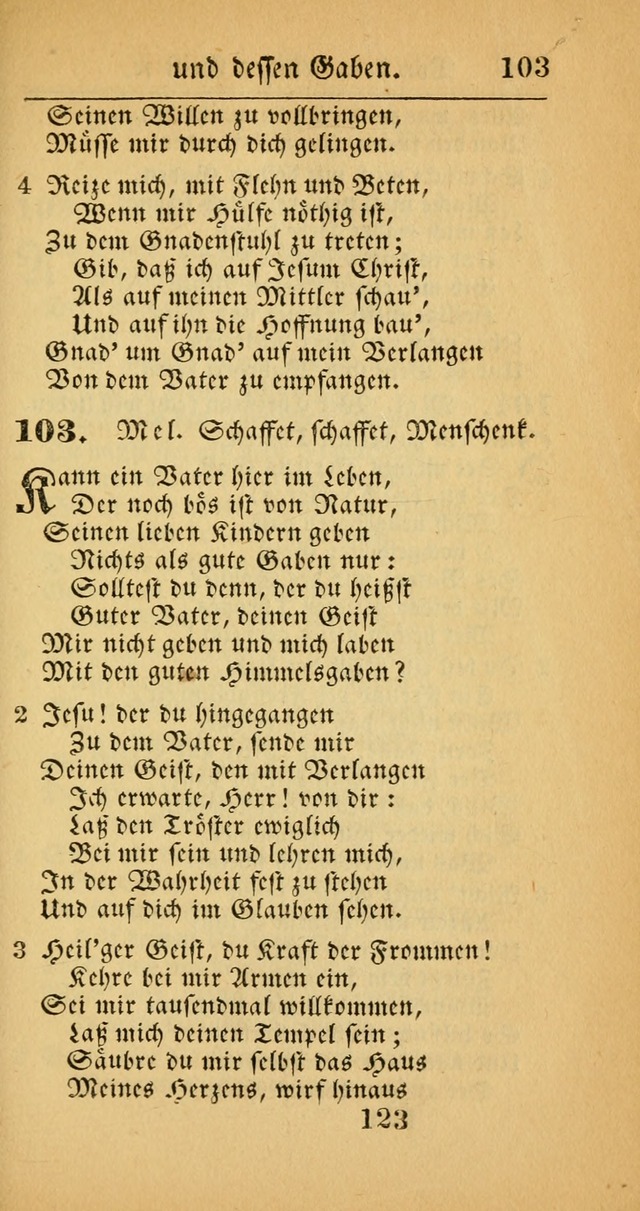 Evangelisches Gesangbuch: oder eine sammlung geistreicher lieder zum gebrauch der Evangelischen Gemeinscaft und aller heilsuchenden seelen  (4th und verb. Aufl.) page 125