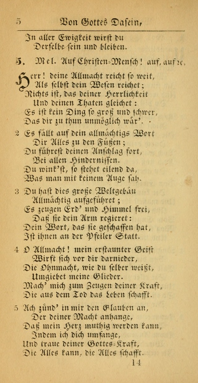 Evangelisches Gesangbuch: oder eine sammlung geistreicher lieder zum gebrauch der Evangelischen Gemeinscaft und aller heilsuchenden seelen  (4th und verb. Aufl.) page 14