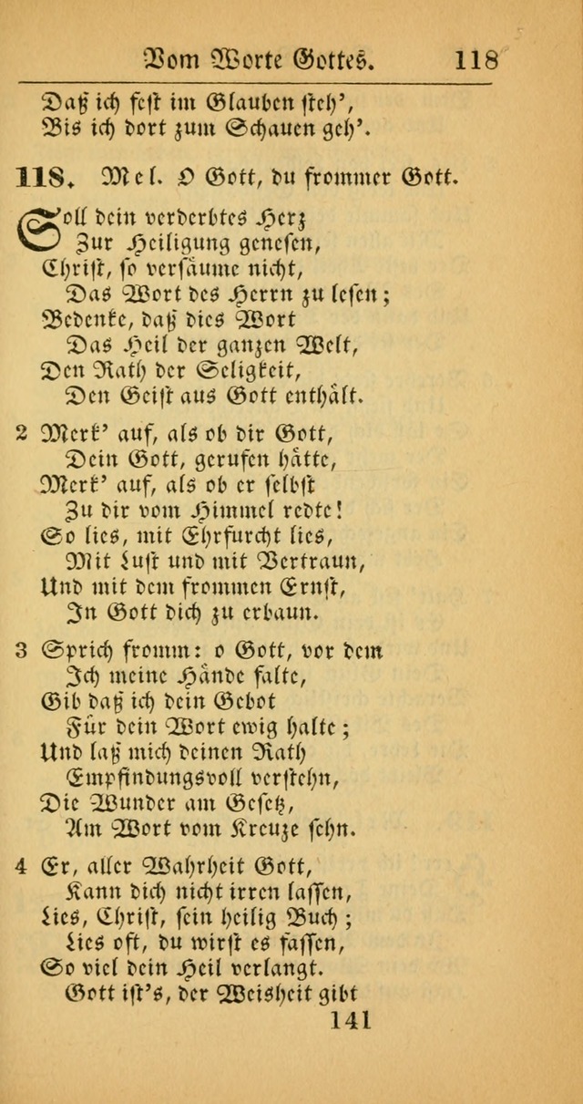 Evangelisches Gesangbuch: oder eine sammlung geistreicher lieder zum gebrauch der Evangelischen Gemeinscaft und aller heilsuchenden seelen  (4th und verb. Aufl.) page 143