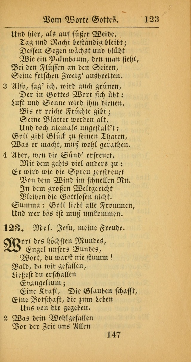 Evangelisches Gesangbuch: oder eine sammlung geistreicher lieder zum gebrauch der Evangelischen Gemeinscaft und aller heilsuchenden seelen  (4th und verb. Aufl.) page 149