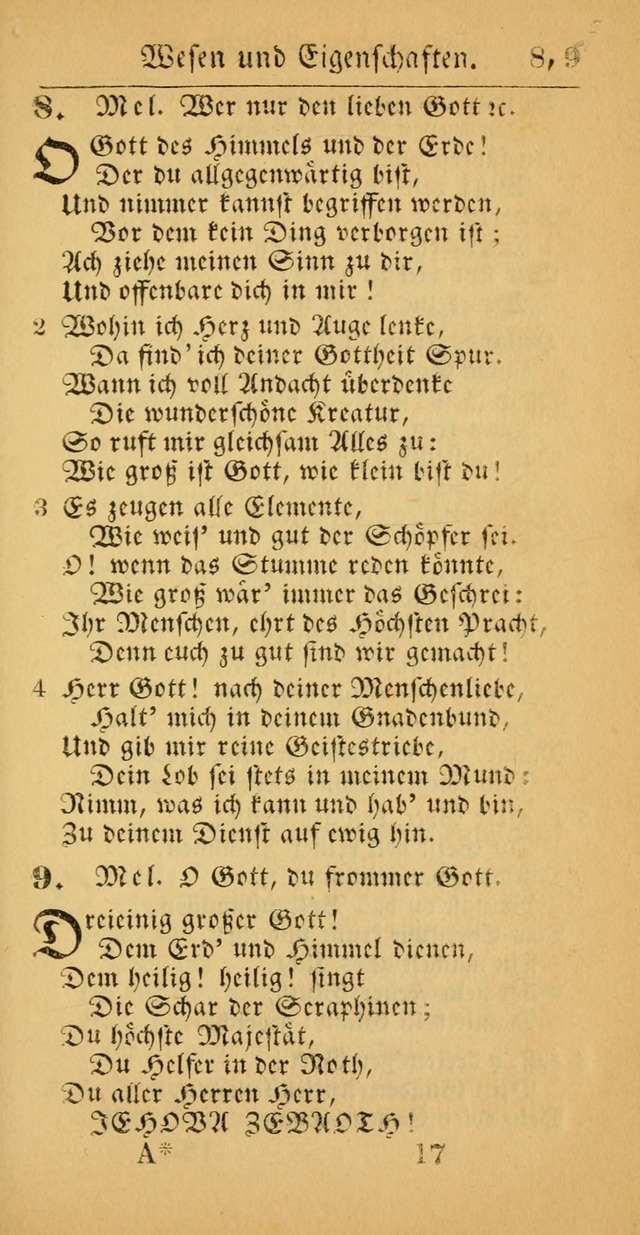 Evangelisches Gesangbuch: oder eine sammlung geistreicher lieder zum gebrauch der Evangelischen Gemeinscaft und aller heilsuchenden seelen  (4th und verb. Aufl.) page 17