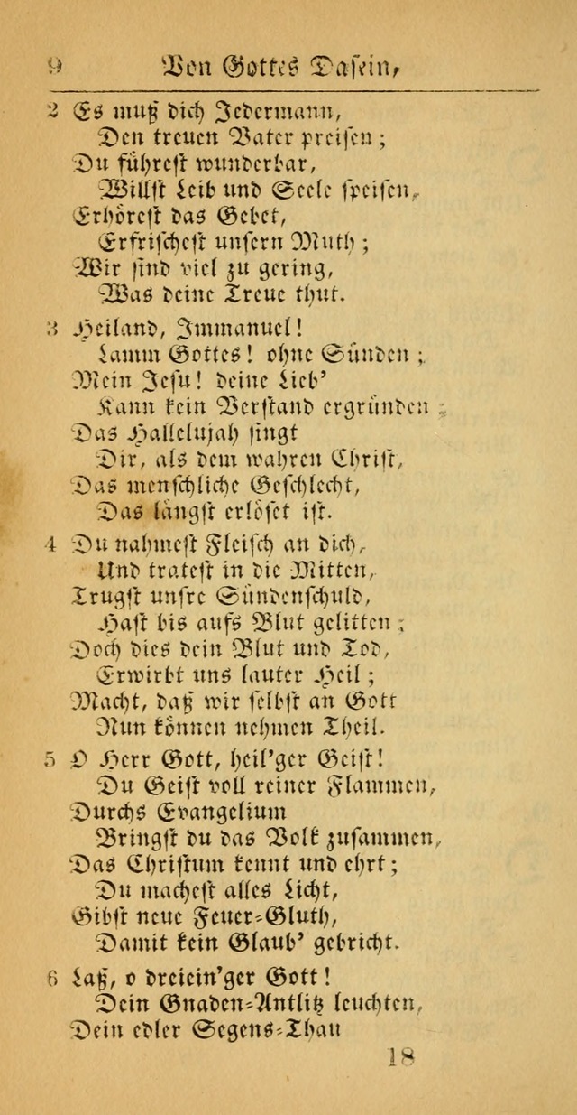 Evangelisches Gesangbuch: oder eine sammlung geistreicher lieder zum gebrauch der Evangelischen Gemeinscaft und aller heilsuchenden seelen  (4th und verb. Aufl.) page 18