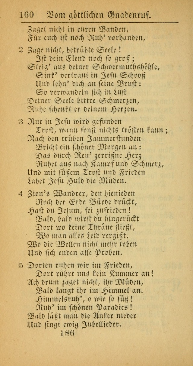 Evangelisches Gesangbuch: oder eine sammlung geistreicher lieder zum gebrauch der Evangelischen Gemeinscaft und aller heilsuchenden seelen  (4th und verb. Aufl.) page 188