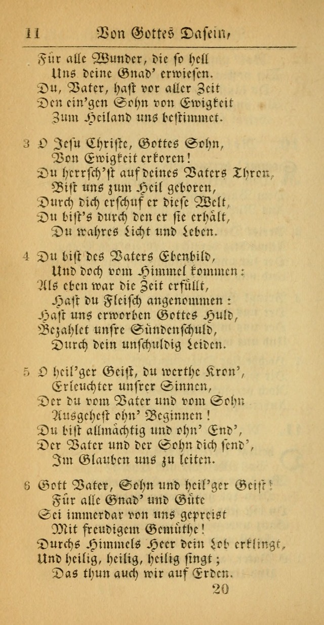 Evangelisches Gesangbuch: oder eine sammlung geistreicher lieder zum gebrauch der Evangelischen Gemeinscaft und aller heilsuchenden seelen  (4th und verb. Aufl.) page 20