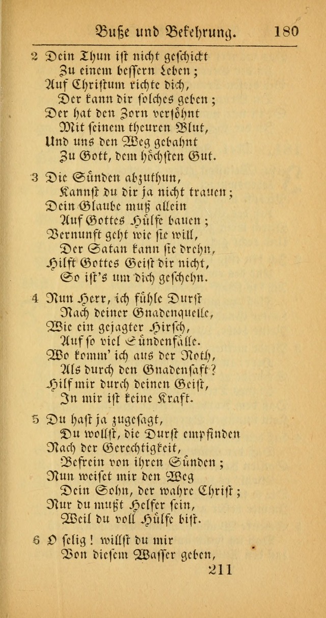 Evangelisches Gesangbuch: oder eine sammlung geistreicher lieder zum gebrauch der Evangelischen Gemeinscaft und aller heilsuchenden seelen  (4th und verb. Aufl.) page 213