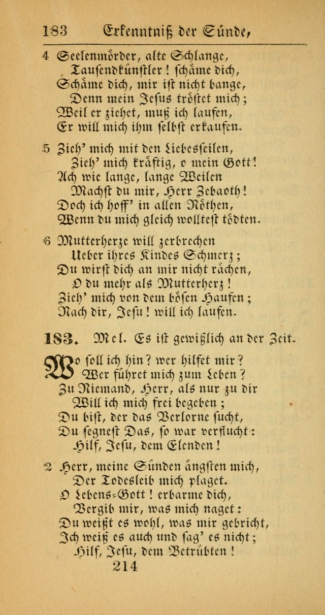 Evangelisches Gesangbuch: oder eine sammlung geistreicher lieder zum gebrauch der Evangelischen Gemeinscaft und aller heilsuchenden seelen  (4th und verb. Aufl.) page 216