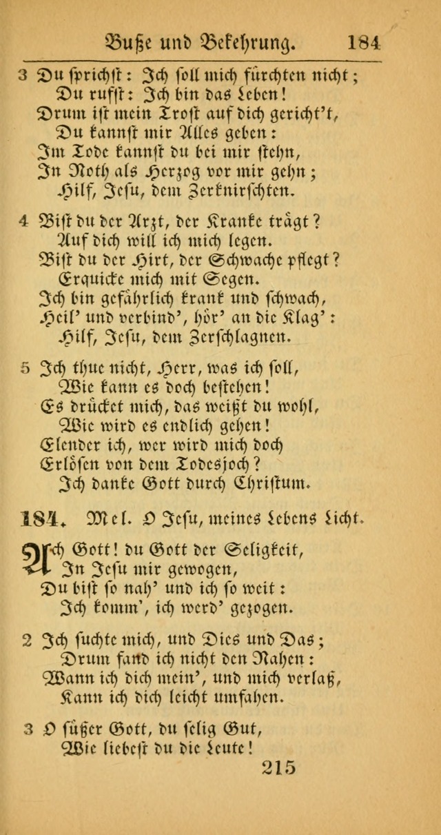 Evangelisches Gesangbuch: oder eine sammlung geistreicher lieder zum gebrauch der Evangelischen Gemeinscaft und aller heilsuchenden seelen  (4th und verb. Aufl.) page 217