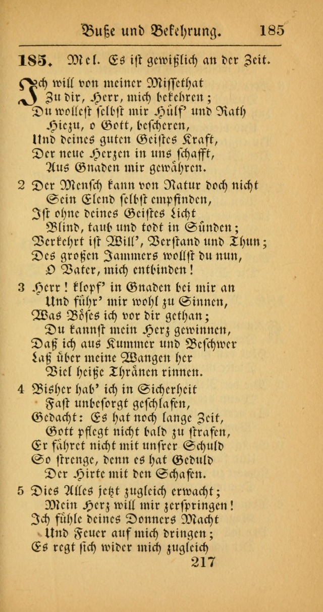 Evangelisches Gesangbuch: oder eine sammlung geistreicher lieder zum gebrauch der Evangelischen Gemeinscaft und aller heilsuchenden seelen  (4th und verb. Aufl.) page 219