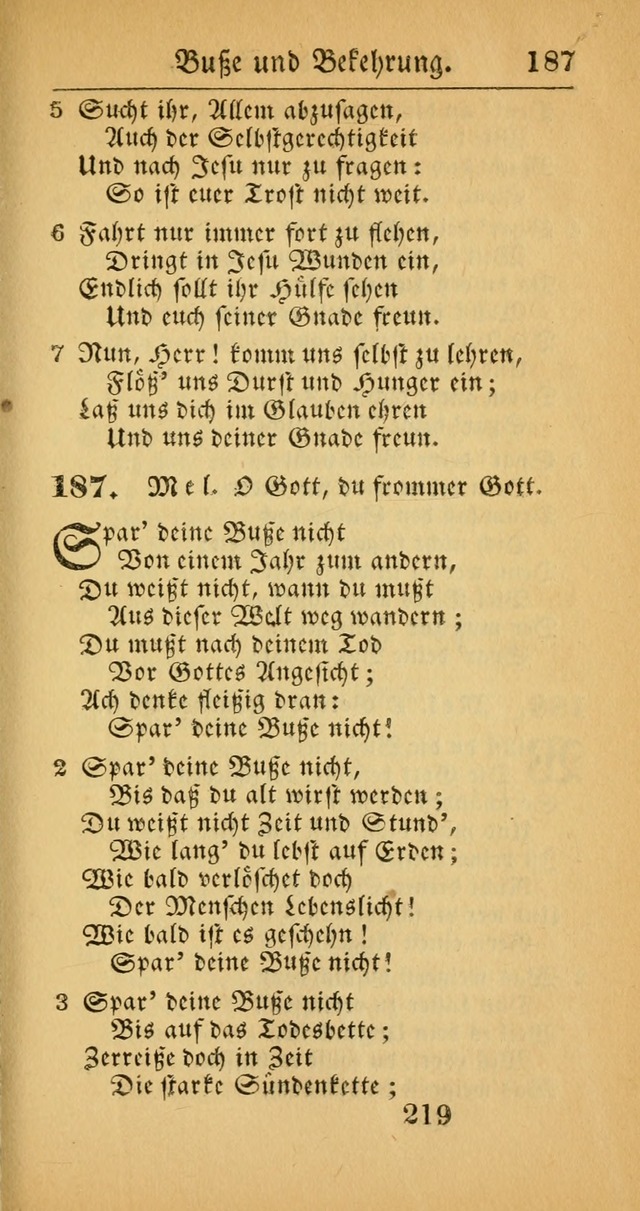 Evangelisches Gesangbuch: oder eine sammlung geistreicher lieder zum gebrauch der Evangelischen Gemeinscaft und aller heilsuchenden seelen  (4th und verb. Aufl.) page 221