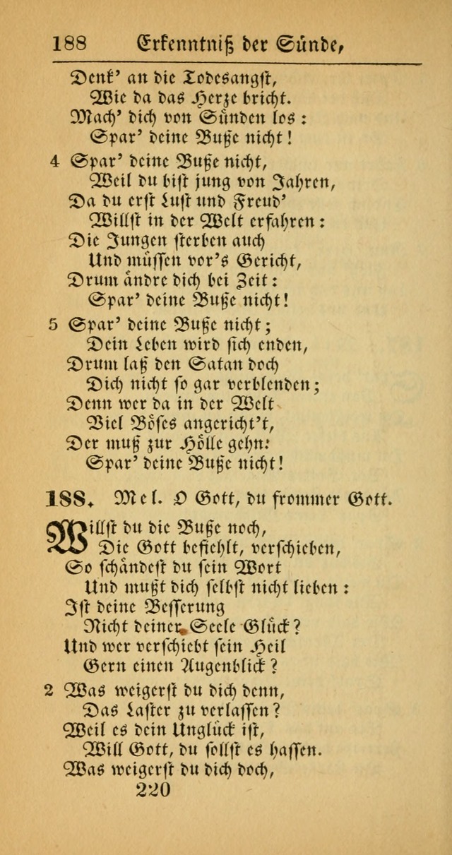 Evangelisches Gesangbuch: oder eine sammlung geistreicher lieder zum gebrauch der Evangelischen Gemeinscaft und aller heilsuchenden seelen  (4th und verb. Aufl.) page 222