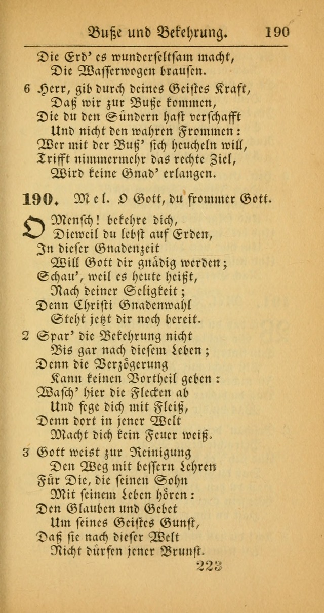 Evangelisches Gesangbuch: oder eine sammlung geistreicher lieder zum gebrauch der Evangelischen Gemeinscaft und aller heilsuchenden seelen  (4th und verb. Aufl.) page 225