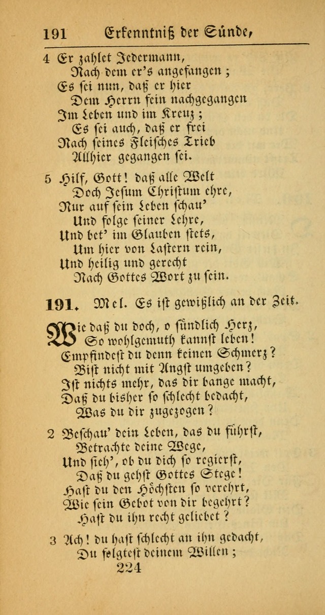 Evangelisches Gesangbuch: oder eine sammlung geistreicher lieder zum gebrauch der Evangelischen Gemeinscaft und aller heilsuchenden seelen  (4th und verb. Aufl.) page 226