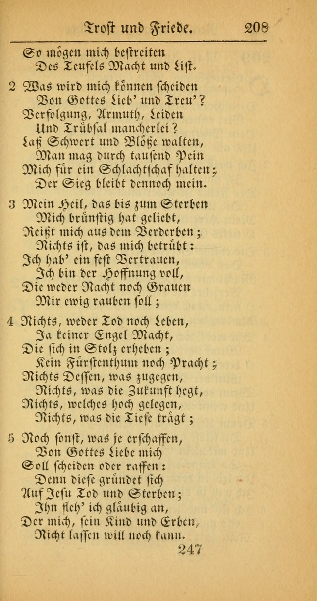 Evangelisches Gesangbuch: oder eine sammlung geistreicher lieder zum gebrauch der Evangelischen Gemeinscaft und aller heilsuchenden seelen  (4th und verb. Aufl.) page 249