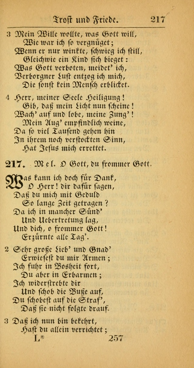 Evangelisches Gesangbuch: oder eine sammlung geistreicher lieder zum gebrauch der Evangelischen Gemeinscaft und aller heilsuchenden seelen  (4th und verb. Aufl.) page 259