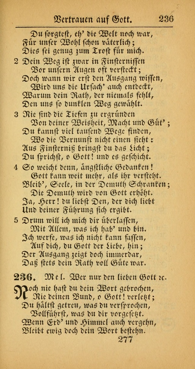 Evangelisches Gesangbuch: oder eine sammlung geistreicher lieder zum gebrauch der Evangelischen Gemeinscaft und aller heilsuchenden seelen  (4th und verb. Aufl.) page 279