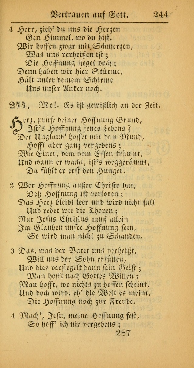 Evangelisches Gesangbuch: oder eine sammlung geistreicher lieder zum gebrauch der Evangelischen Gemeinscaft und aller heilsuchenden seelen  (4th und verb. Aufl.) page 289