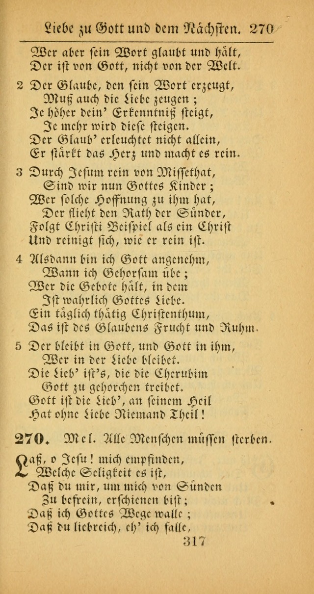 Evangelisches Gesangbuch: oder eine sammlung geistreicher lieder zum gebrauch der Evangelischen Gemeinscaft und aller heilsuchenden seelen  (4th und verb. Aufl.) page 319