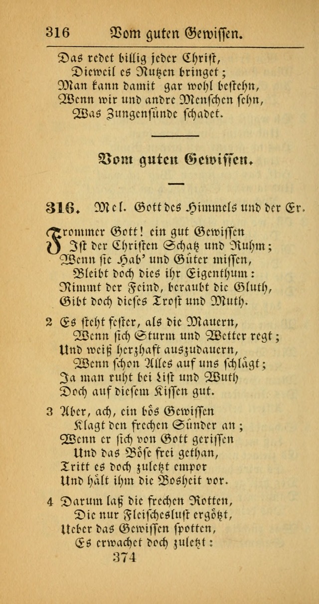 Evangelisches Gesangbuch: oder eine sammlung geistreicher lieder zum gebrauch der Evangelischen Gemeinscaft und aller heilsuchenden seelen  (4th und verb. Aufl.) page 376