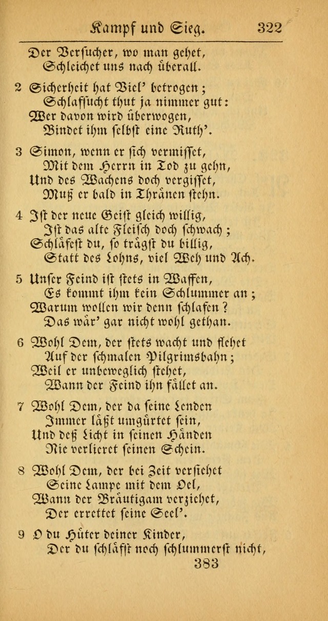 Evangelisches Gesangbuch: oder eine sammlung geistreicher lieder zum gebrauch der Evangelischen Gemeinscaft und aller heilsuchenden seelen  (4th und verb. Aufl.) page 385