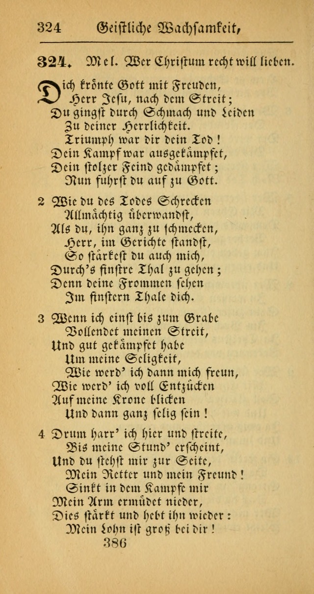 Evangelisches Gesangbuch: oder eine sammlung geistreicher lieder zum gebrauch der Evangelischen Gemeinscaft und aller heilsuchenden seelen  (4th und verb. Aufl.) page 388