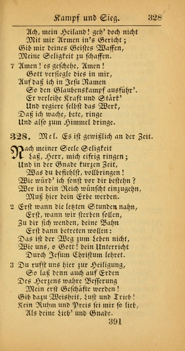 Evangelisches Gesangbuch: oder eine sammlung geistreicher lieder zum gebrauch der Evangelischen Gemeinscaft und aller heilsuchenden seelen  (4th und verb. Aufl.) page 393