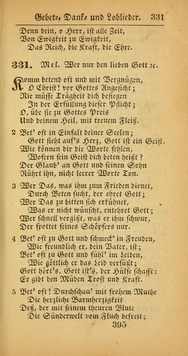 Evangelisches Gesangbuch: oder eine sammlung geistreicher lieder zum gebrauch der Evangelischen Gemeinscaft und aller heilsuchenden seelen  (4th und verb. Aufl.) page 397