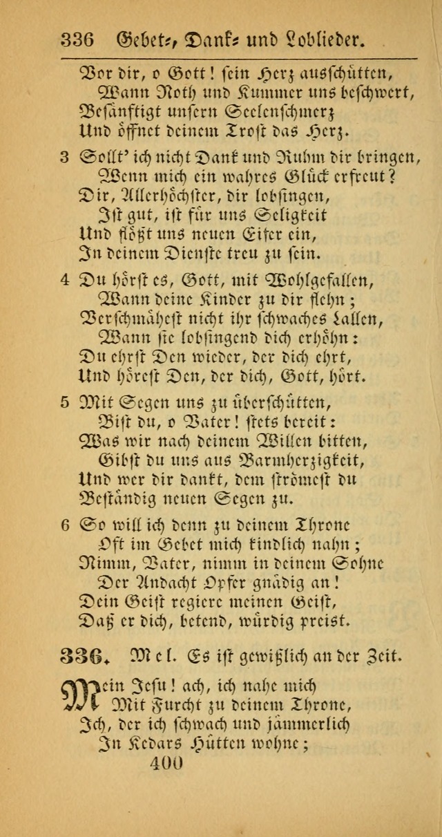 Evangelisches Gesangbuch: oder eine sammlung geistreicher lieder zum gebrauch der Evangelischen Gemeinscaft und aller heilsuchenden seelen  (4th und verb. Aufl.) page 402