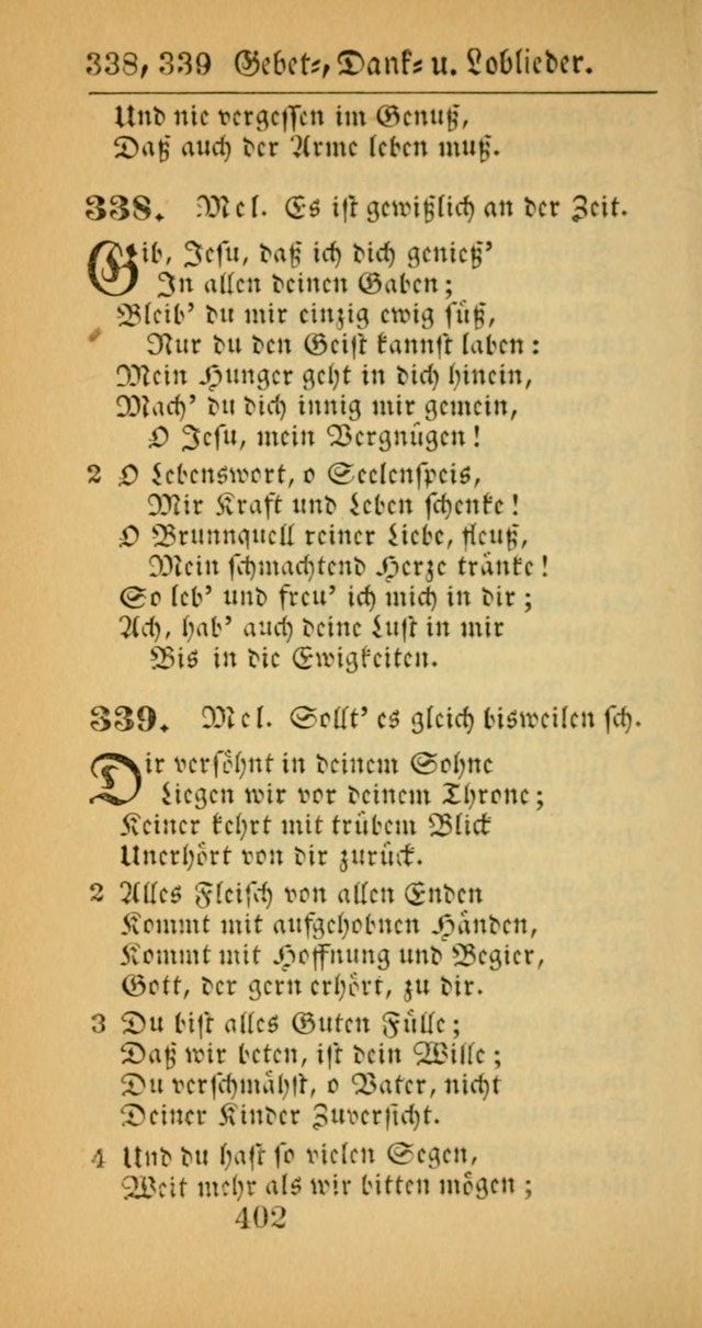 Evangelisches Gesangbuch: oder eine sammlung geistreicher lieder zum gebrauch der Evangelischen Gemeinscaft und aller heilsuchenden seelen  (4th und verb. Aufl.) page 404