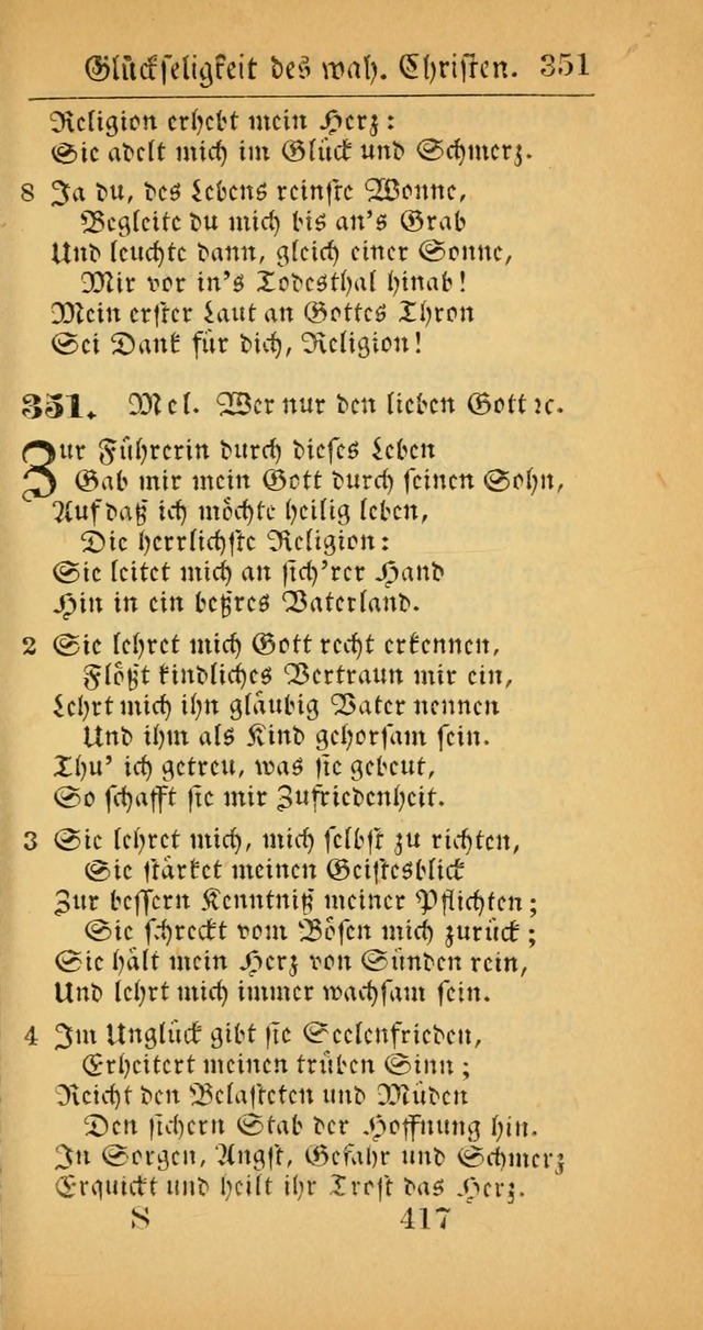 Evangelisches Gesangbuch: oder eine sammlung geistreicher lieder zum gebrauch der Evangelischen Gemeinscaft und aller heilsuchenden seelen  (4th und verb. Aufl.) page 419