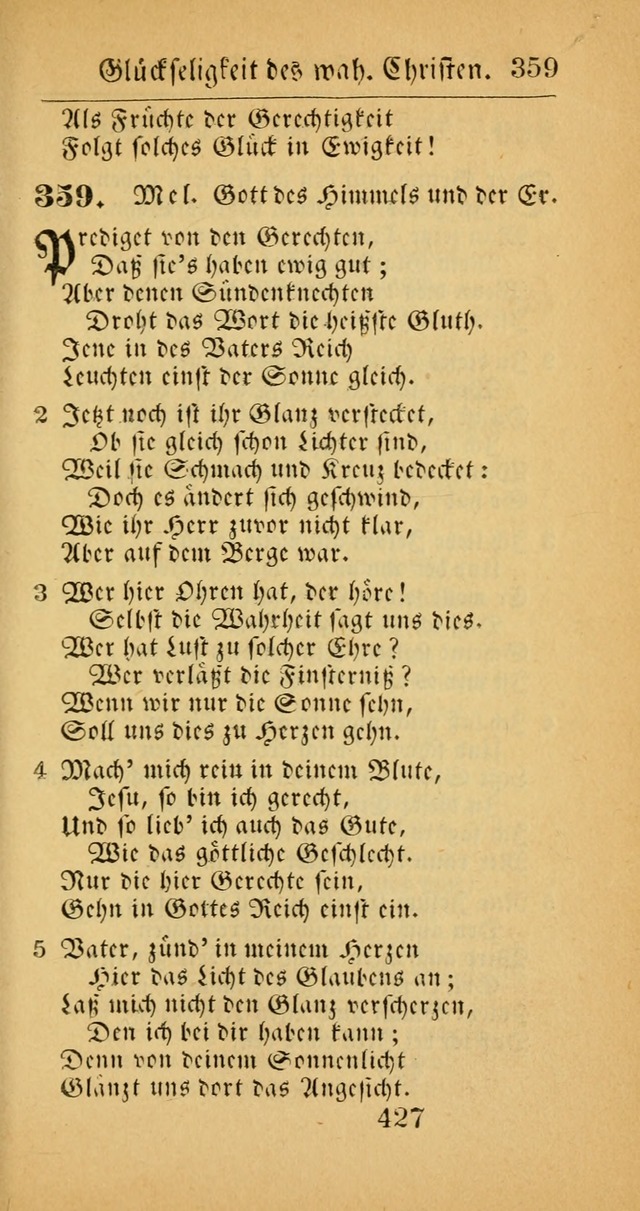 Evangelisches Gesangbuch: oder eine sammlung geistreicher lieder zum gebrauch der Evangelischen Gemeinscaft und aller heilsuchenden seelen  (4th und verb. Aufl.) page 429