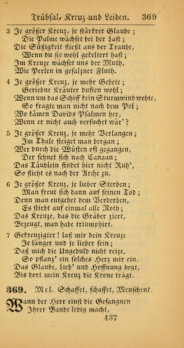 Evangelisches Gesangbuch: oder eine sammlung geistreicher lieder zum gebrauch der Evangelischen Gemeinscaft und aller heilsuchenden seelen  (4th und verb. Aufl.) page 439