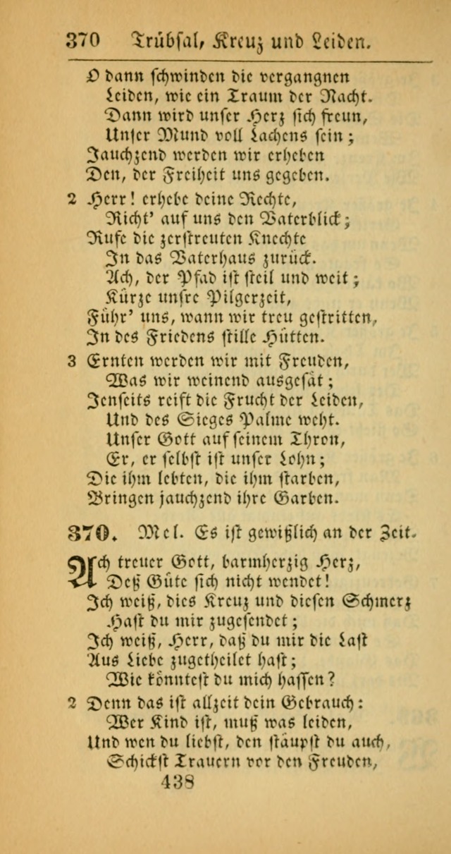 Evangelisches Gesangbuch: oder eine sammlung geistreicher lieder zum gebrauch der Evangelischen Gemeinscaft und aller heilsuchenden seelen  (4th und verb. Aufl.) page 440