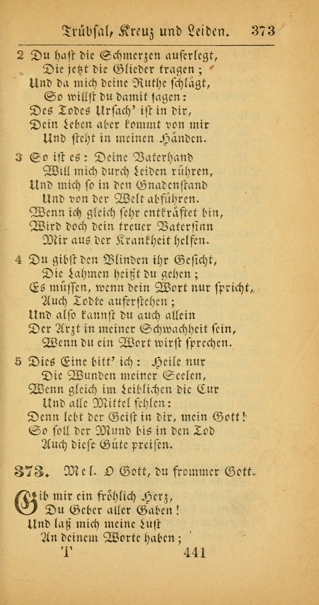 Evangelisches Gesangbuch: oder eine sammlung geistreicher lieder zum gebrauch der Evangelischen Gemeinscaft und aller heilsuchenden seelen  (4th und verb. Aufl.) page 443