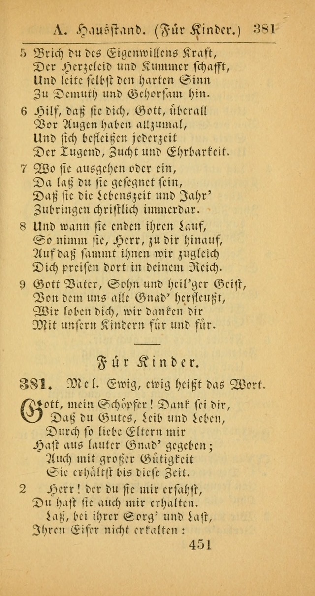 Evangelisches Gesangbuch: oder eine sammlung geistreicher lieder zum gebrauch der Evangelischen Gemeinscaft und aller heilsuchenden seelen  (4th und verb. Aufl.) page 453