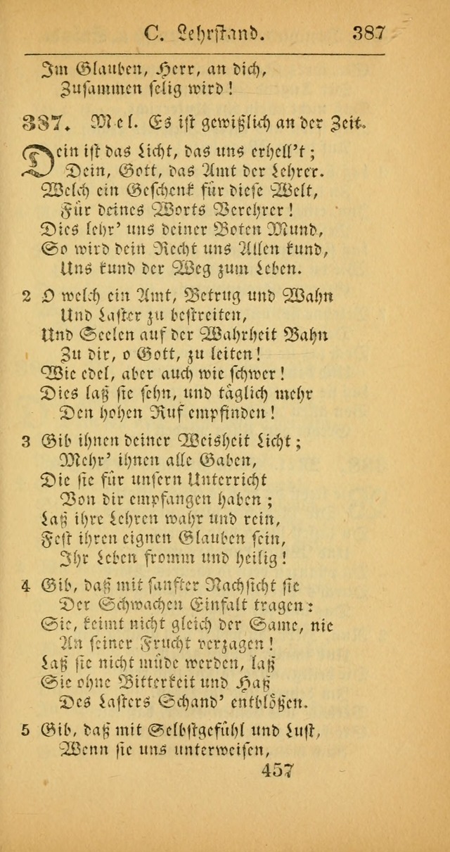 Evangelisches Gesangbuch: oder eine sammlung geistreicher lieder zum gebrauch der Evangelischen Gemeinscaft und aller heilsuchenden seelen  (4th und verb. Aufl.) page 459