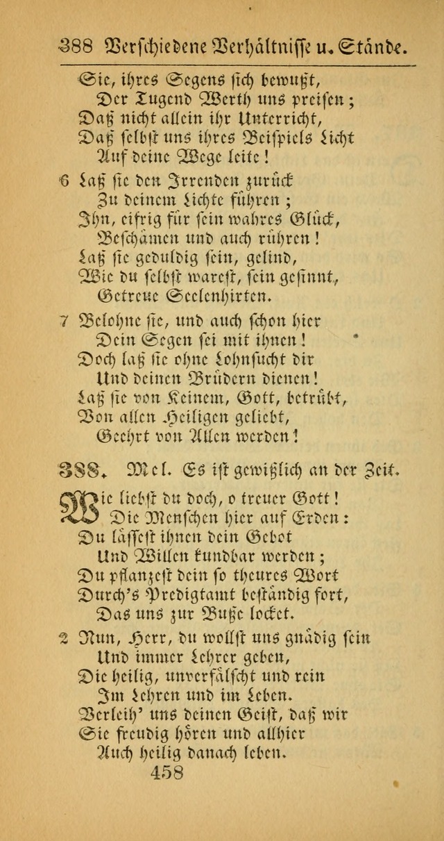 Evangelisches Gesangbuch: oder eine sammlung geistreicher lieder zum gebrauch der Evangelischen Gemeinscaft und aller heilsuchenden seelen  (4th und verb. Aufl.) page 460