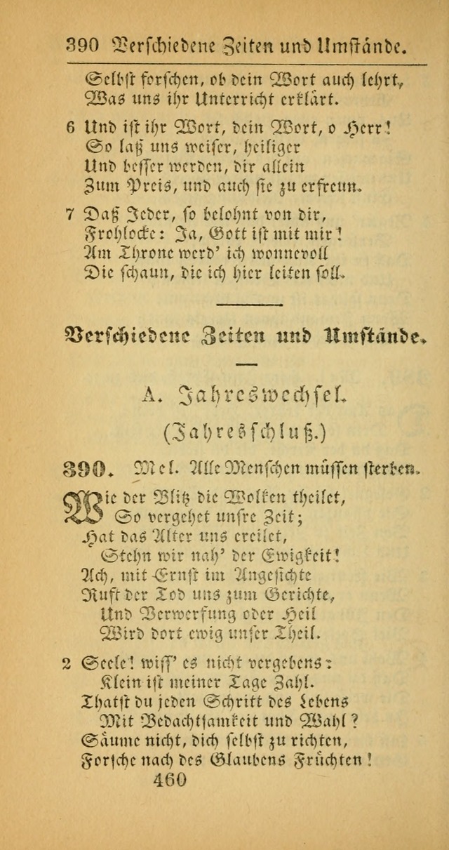 Evangelisches Gesangbuch: oder eine sammlung geistreicher lieder zum gebrauch der Evangelischen Gemeinscaft und aller heilsuchenden seelen  (4th und verb. Aufl.) page 462