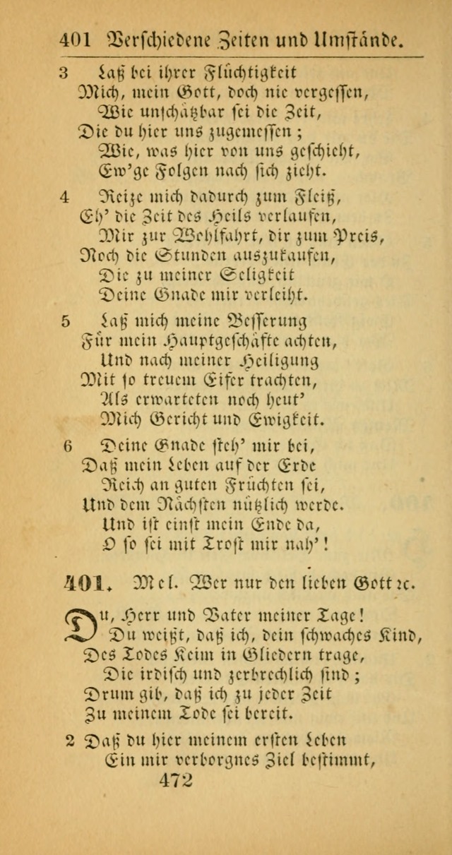 Evangelisches Gesangbuch: oder eine sammlung geistreicher lieder zum gebrauch der Evangelischen Gemeinscaft und aller heilsuchenden seelen  (4th und verb. Aufl.) page 474