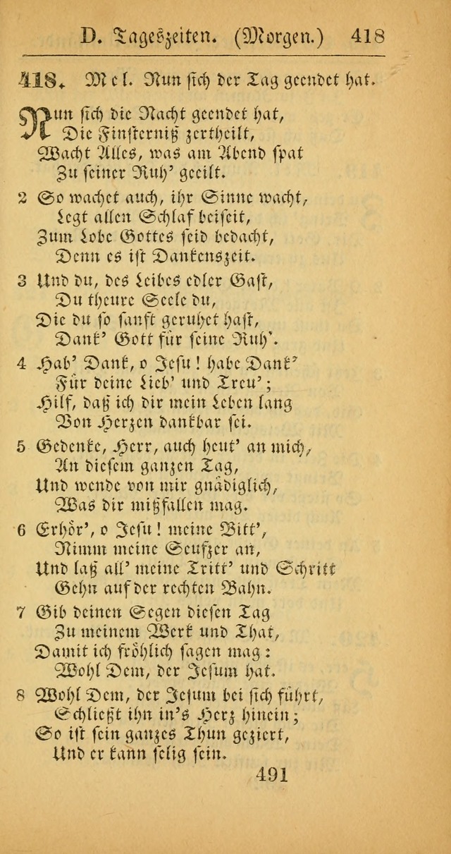 Evangelisches Gesangbuch: oder eine sammlung geistreicher lieder zum gebrauch der Evangelischen Gemeinscaft und aller heilsuchenden seelen  (4th und verb. Aufl.) page 493