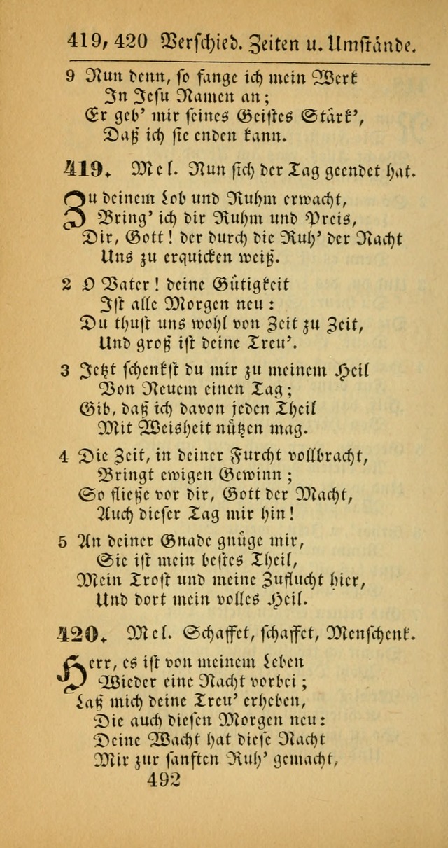 Evangelisches Gesangbuch: oder eine sammlung geistreicher lieder zum gebrauch der Evangelischen Gemeinscaft und aller heilsuchenden seelen  (4th und verb. Aufl.) page 494