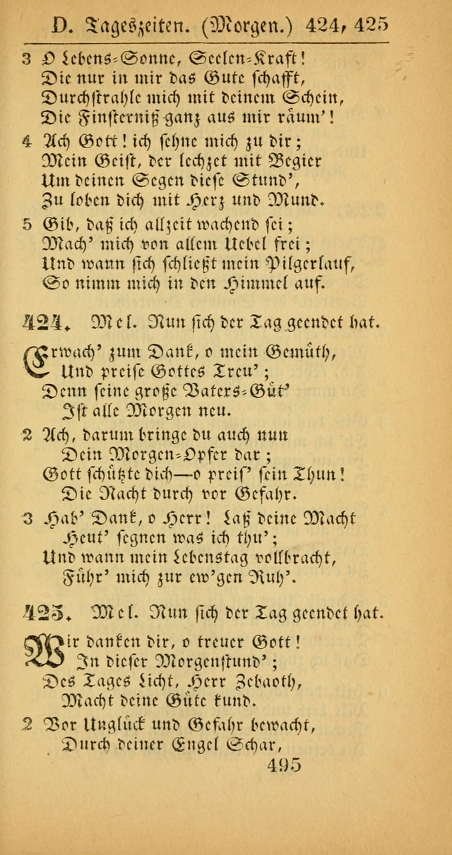 Evangelisches Gesangbuch: oder eine sammlung geistreicher lieder zum gebrauch der Evangelischen Gemeinscaft und aller heilsuchenden seelen  (4th und verb. Aufl.) page 497