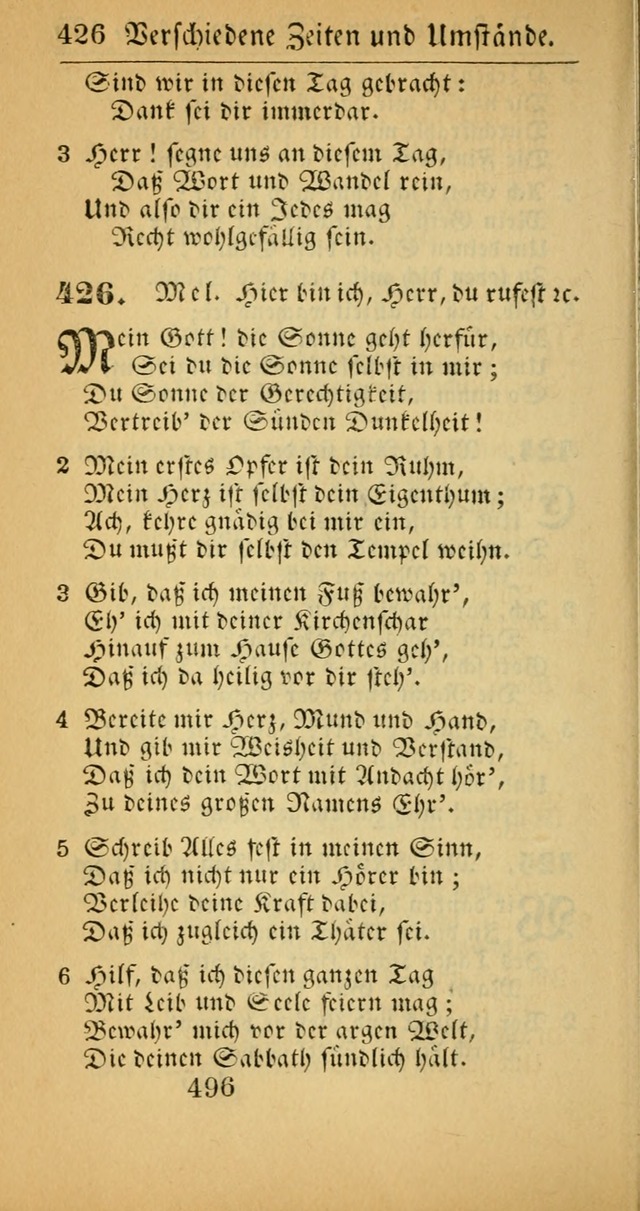 Evangelisches Gesangbuch: oder eine sammlung geistreicher lieder zum gebrauch der Evangelischen Gemeinscaft und aller heilsuchenden seelen  (4th und verb. Aufl.) page 498