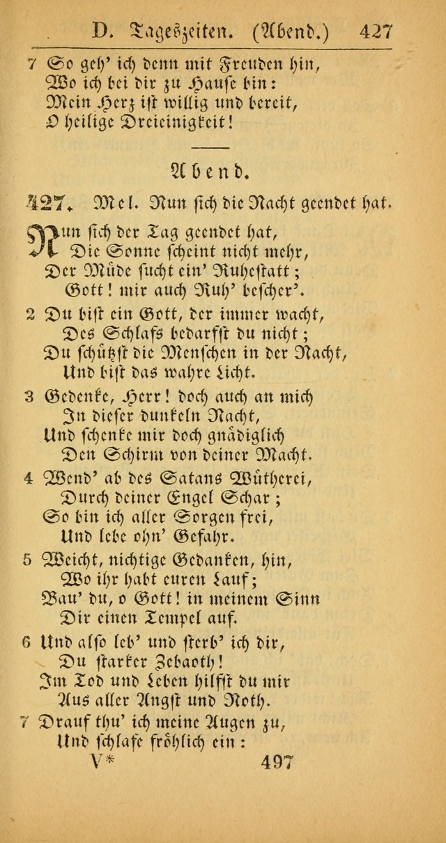 Evangelisches Gesangbuch: oder eine sammlung geistreicher lieder zum gebrauch der Evangelischen Gemeinscaft und aller heilsuchenden seelen  (4th und verb. Aufl.) page 499