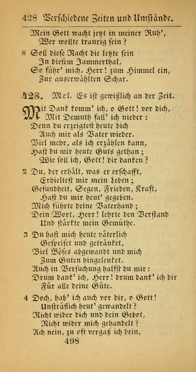 Evangelisches Gesangbuch: oder eine sammlung geistreicher lieder zum gebrauch der Evangelischen Gemeinscaft und aller heilsuchenden seelen  (4th und verb. Aufl.) page 500