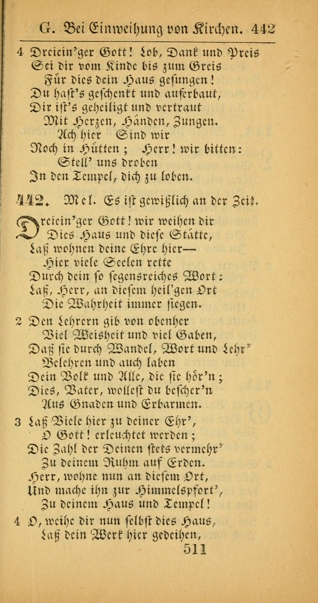 Evangelisches Gesangbuch: oder eine sammlung geistreicher lieder zum gebrauch der Evangelischen Gemeinscaft und aller heilsuchenden seelen  (4th und verb. Aufl.) page 513